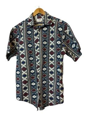 Arrow Collection Aztec southwestern-button down shirt 100% cotton men’s size L